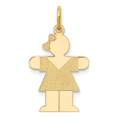 14K Yellow Gold Girl Charm