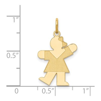 14K Yellow Gold Girl Charm – view 4