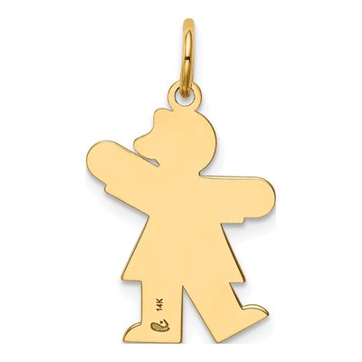 14K Yellow Gold Girl Charm – view 5