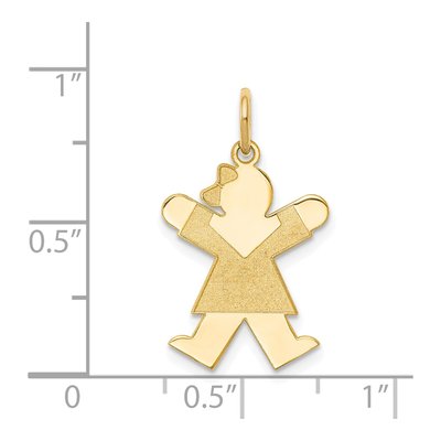 14K Yellow Gold Girl Charm – view 3