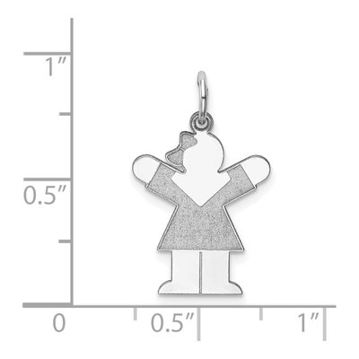 14K White Gold Girl Charm – view 4