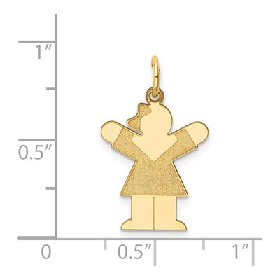 14K Yellow Gold Girl Charm – view 4