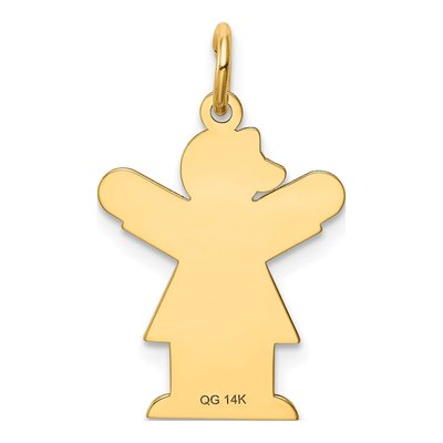 14K Yellow Gold Girl Charm – view 5