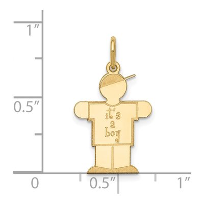14K Yellow Gold It's Boy Charm – view 4