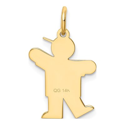 14K Yellow Gold It's Boy Kiss Charm – view 5
