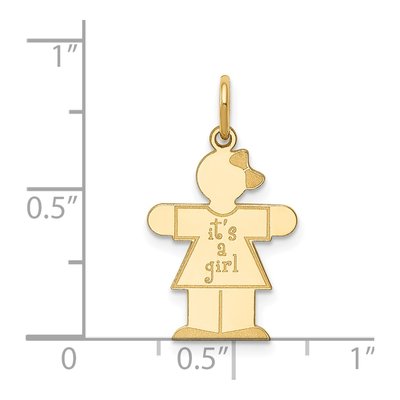 14K Yellow Gold It's Girl Charm – view 4