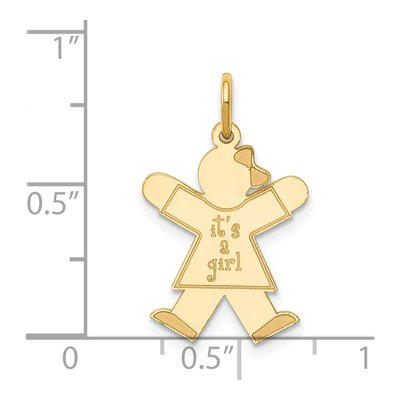 14K Yellow Gold It's Girl Charm – view 3