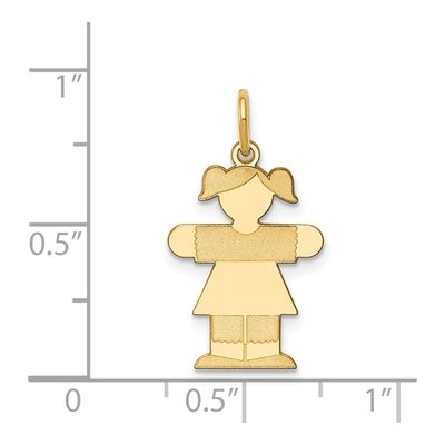 14K Yellow Gold Girl Charm – view 4