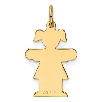 14K Yellow Gold Girl Charm – view 5