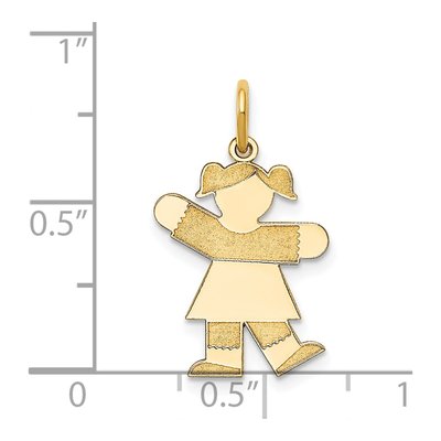 14K Yellow Gold Girl Charm – view 4
