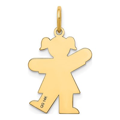14K Yellow Gold Girl Charm – view 5