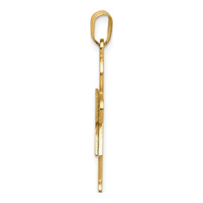14K Yellow Gold Girl Hugs Charm – view 3