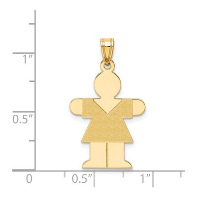 14K Yellow Gold Girl Hugs Charm – view 4