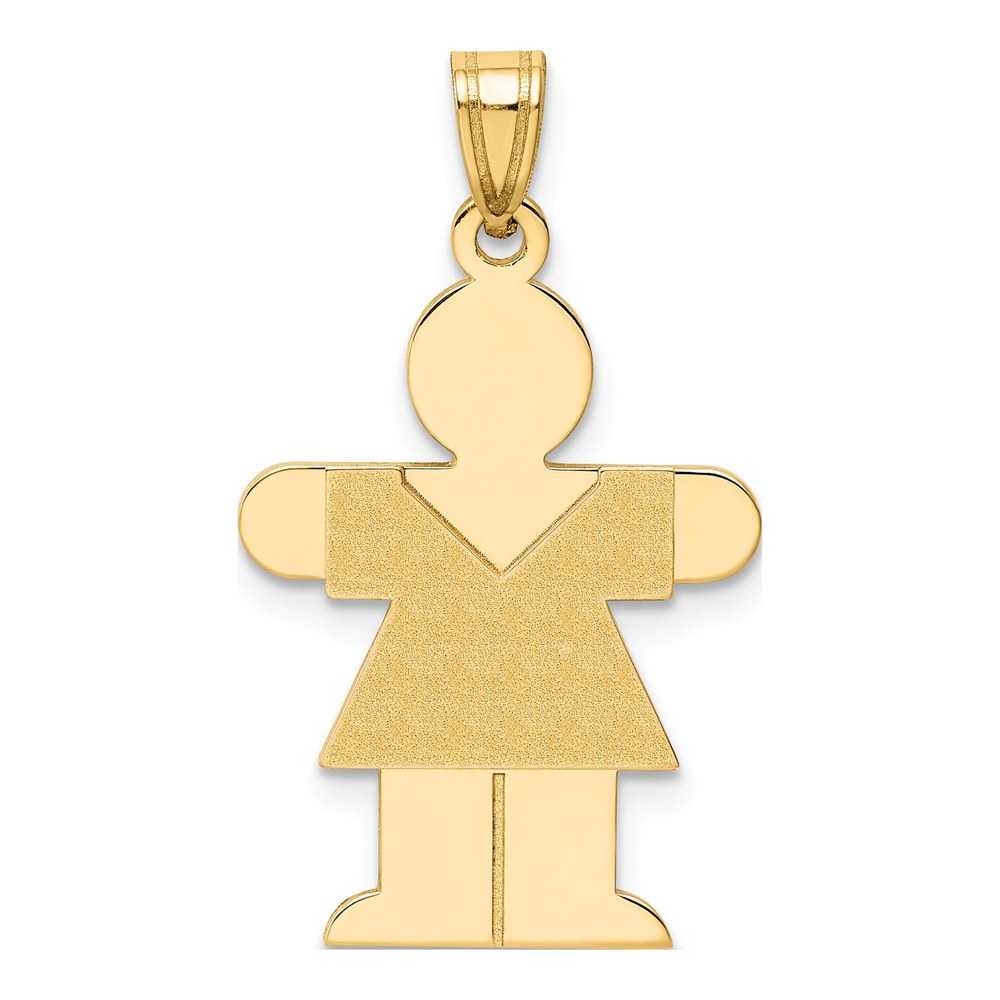14K Yellow Gold Girl Hugs Charm