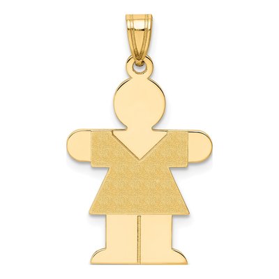 14K Yellow Gold Girl Hugs Charm
