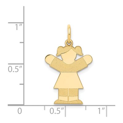 14K Yellow Gold Girl Charm – view 4