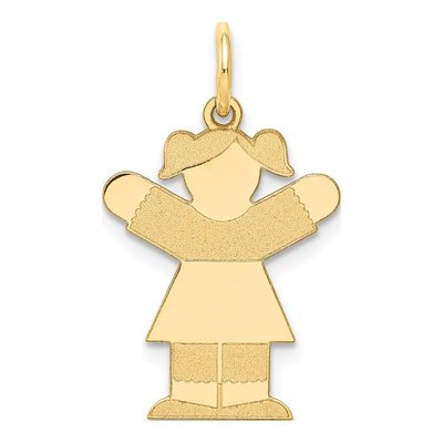 14K Yellow Gold Girl Charm