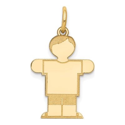 14K Yellow Gold Boy Charm