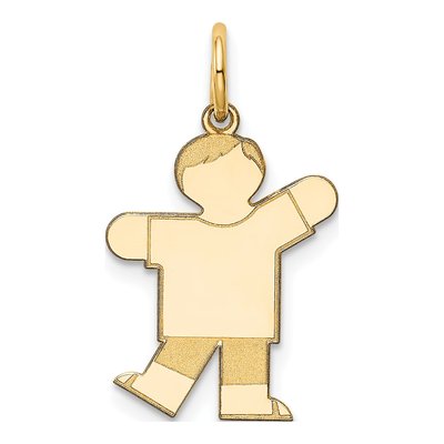 14K Yellow Gold Boy Charm