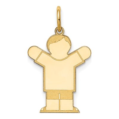 14K Yellow Gold Boy Charm
