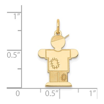 14K Yellow Gold Kids Boy Hugs Charm – view 4