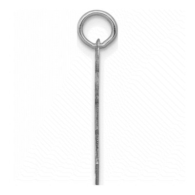 14K White Gold Girl Dress Charm – view 3