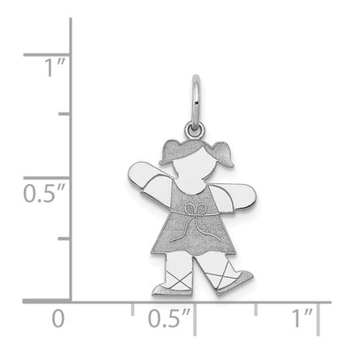 14K White Gold Kid Charm – view 4