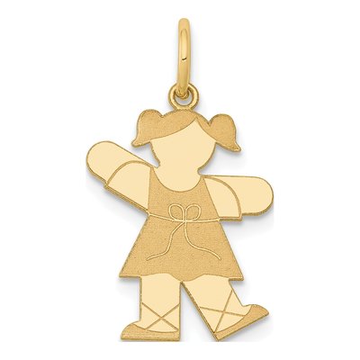 14K Yellow Gold Ballet Girl Charm