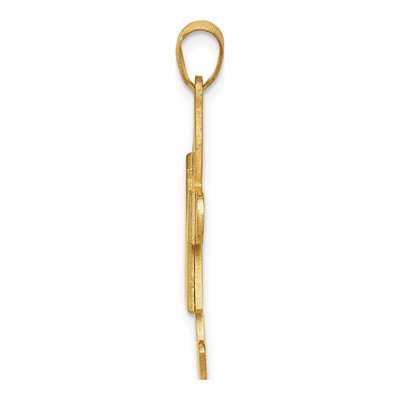 14K Yellow Gold Girl Kiss Charm – view 3
