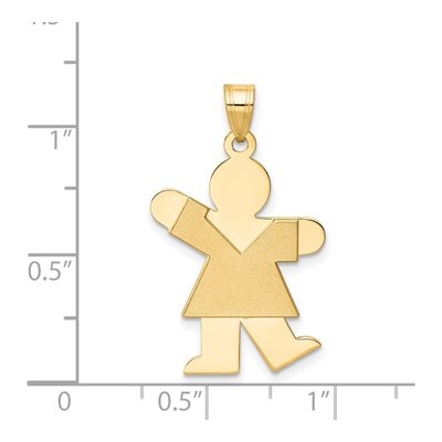 14K Yellow Gold Girl Kiss Charm – view 4