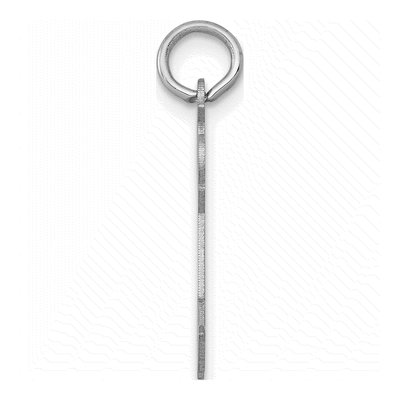 14K White Gold Boy Charm – view 3