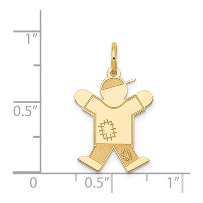 14K Yellow Gold Boy Charm – view 4