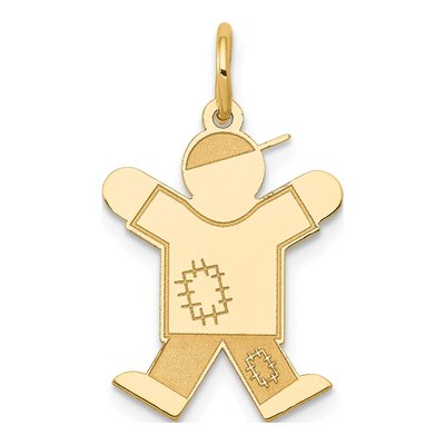 14K Yellow Gold Boy Charm