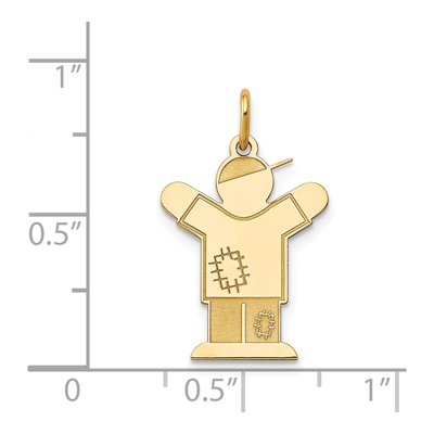 14K Yellow Gold Boy Charm – view 4