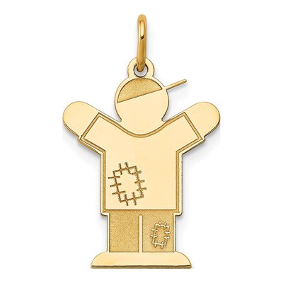 14K Yellow Gold Boy Charm