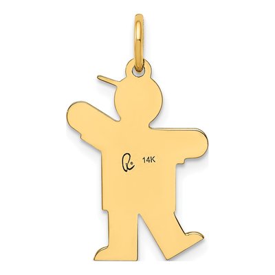 14K Yellow Gold Kids Stars Stripes Kiss Charm – view 5