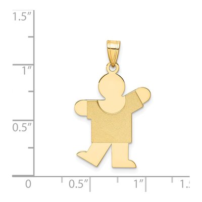 14K Yellow Gold Boy Kiss Pendant – view 4