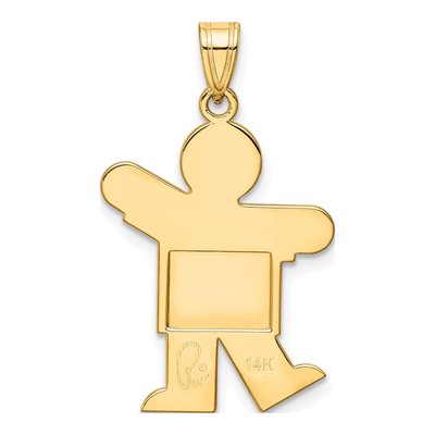 14K Yellow Gold Boy Kiss Pendant – view 5