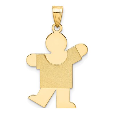 14K Yellow Gold Boy Kiss Pendant