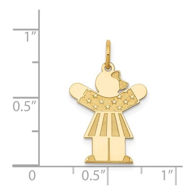 14K Yellow Gold Kids Stars Stripes Charm – view 4