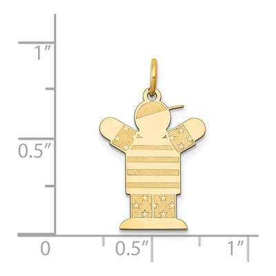 14K Yellow Gold Kids Stars Stripes Love Charm – view 4