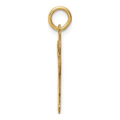 14K Yellow Gold Kids Heart Dress Charm – view 3
