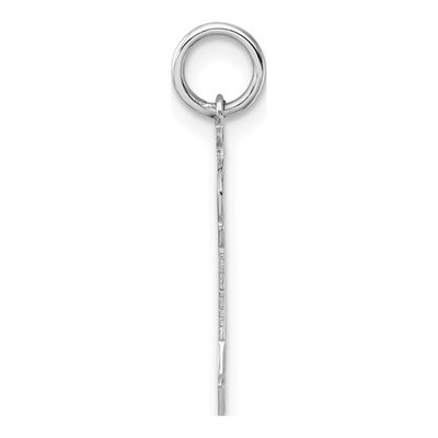 14K White Gold Kids Heart Shirt Boy Charm – view 3