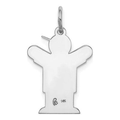 14K Yellow Gold Heart Shirt Charm – view 5