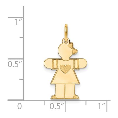 14K Yellow Gold Kids Heart Charm – view 4
