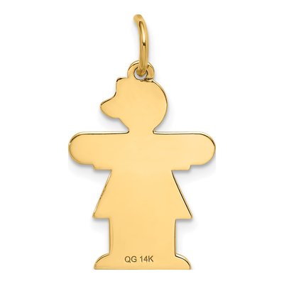 14K Yellow Gold Kids Heart Charm – view 5