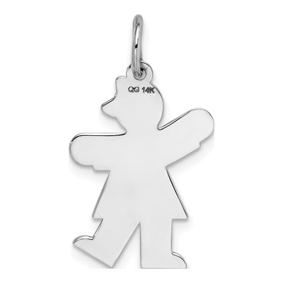 14K White Gold Small Heart Charm – view 5