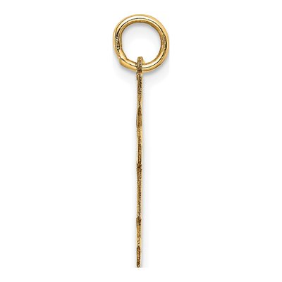 14K Yellow Gold Small Heart Kiss for Girls Charm – view 3