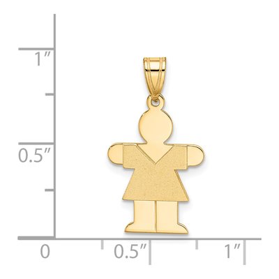 14K Yellow Gold Girl Hugs Charm – view 3