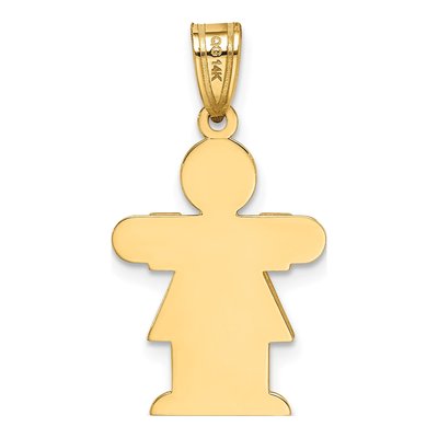 14K Yellow Gold Girl Hugs Charm – view 4